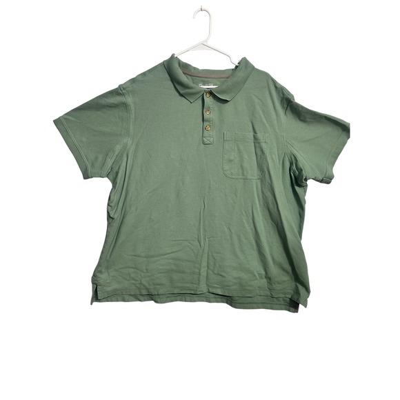 Duluth Trading Co Other - Duluth Trading Co Mens 3XL Relaxed Fit Polo Shirt Sage Green Cotton Pocket Pique